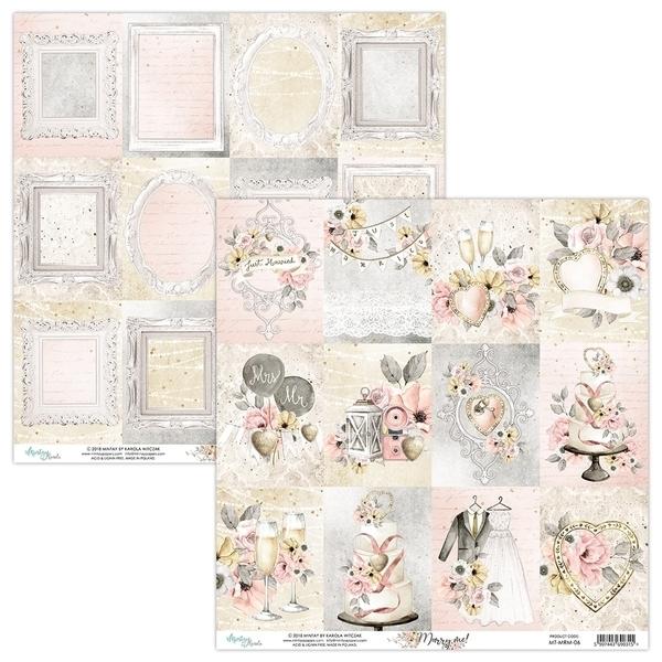 SET Mintay 12x12 Paper Sheet Marry Me Cards #06