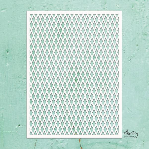 Mintay Kreativa 6x8 Stencil Diamond Pattern #36