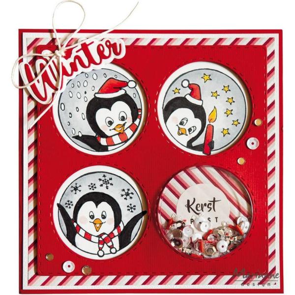 Marianne Design Stamp Hetty's Peek-a-Boo Penguins #CS1110