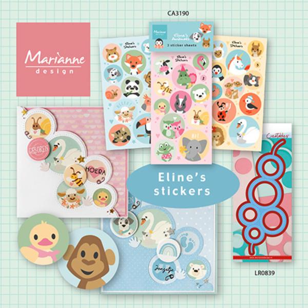 Marianne Design Stickers Eline's Animals CA3190