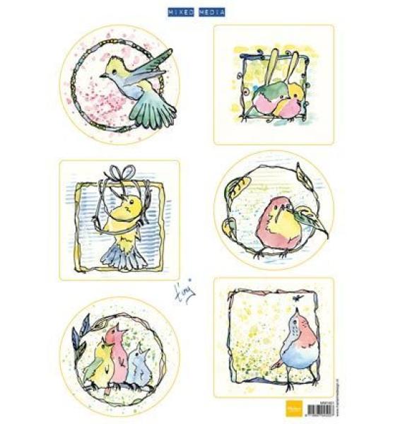 Marianne Design A4 Bogen Colourful Birds