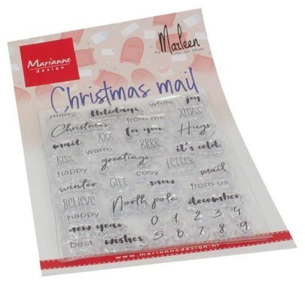 Marianne Design Clear Stamp Christmas Mail by Marleen CS1070
