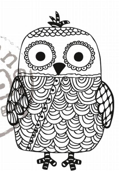 Marianne Design Clear Stamp Doodle Owl Eule #EWS2209