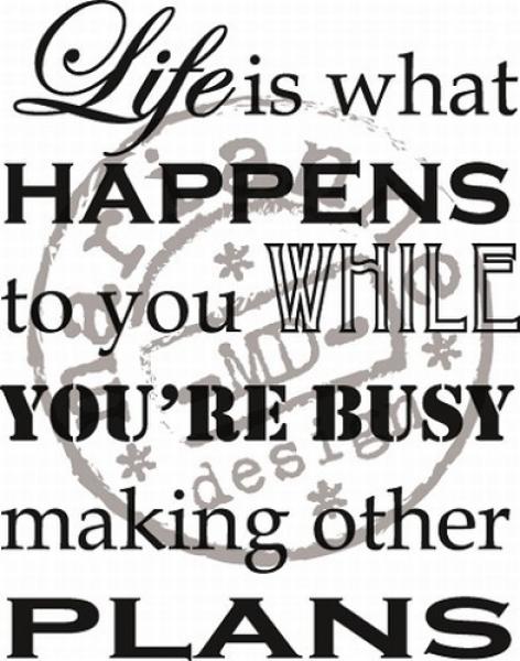 Marianne Design Clear Stamp Life Is What Happens #CS0901