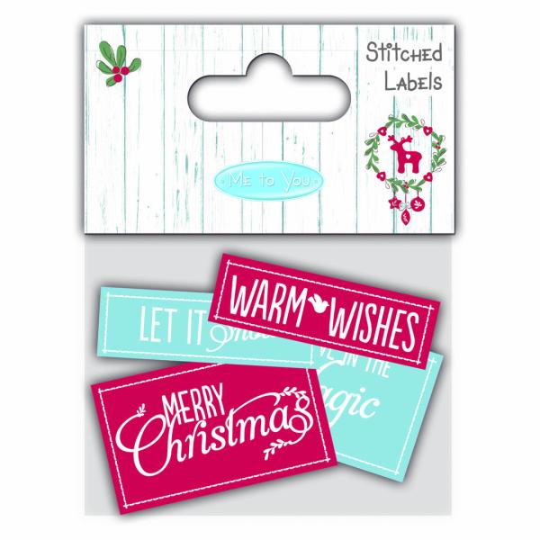 Me To You Christmas Stitched Labels