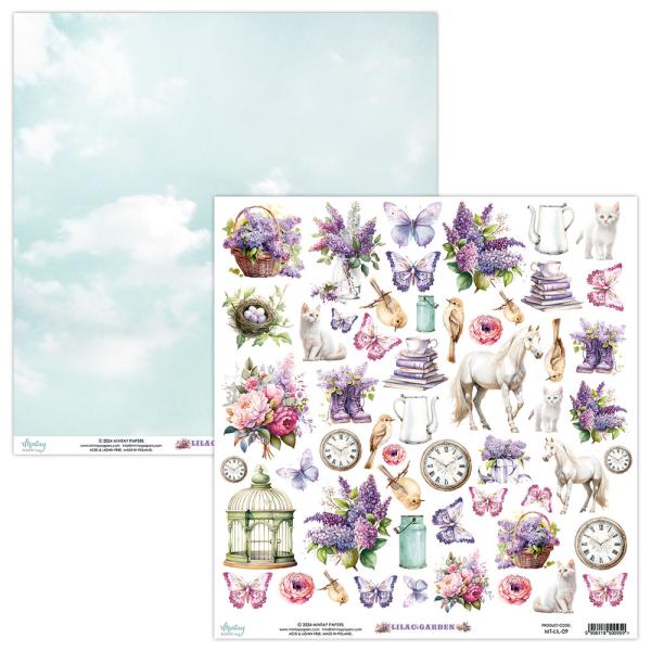 Mintay Papers 12x12 Paper Sheet Lilac Garden Elements 09