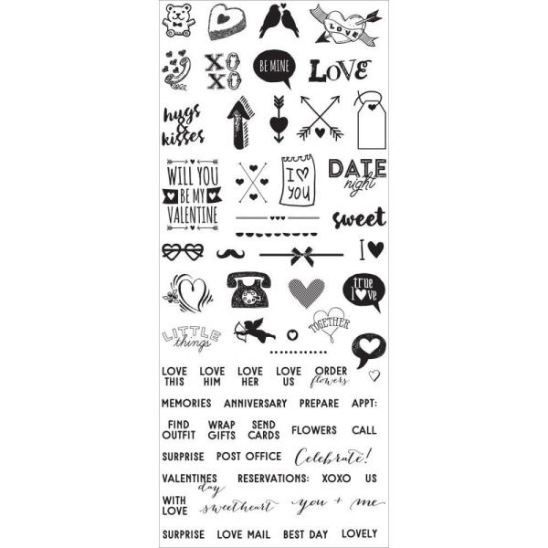 My Prima Planner Clear Stamps Valentines Day Mini Icons and Words #591625