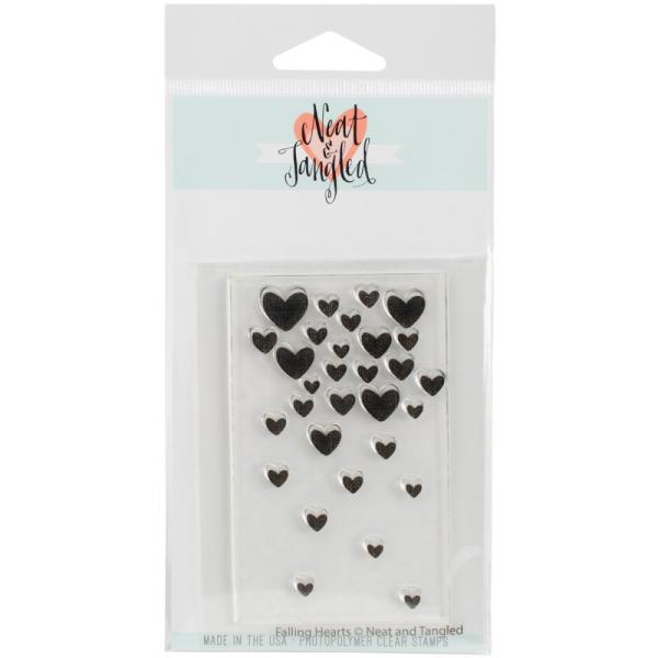 Neat & Tangled Clear Stamps Falling Hearts