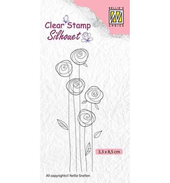 Nellie´s Choice Clear Stamp Flowers #024