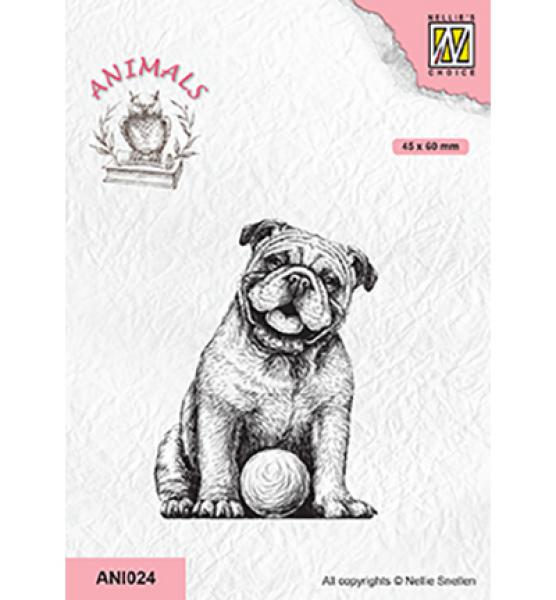 Nellie Snellen Clear Stamp Dog with Ball ANI024
