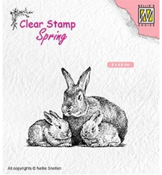 Nellie Snellen Clear Stamp Rabbit Family #SPCS010