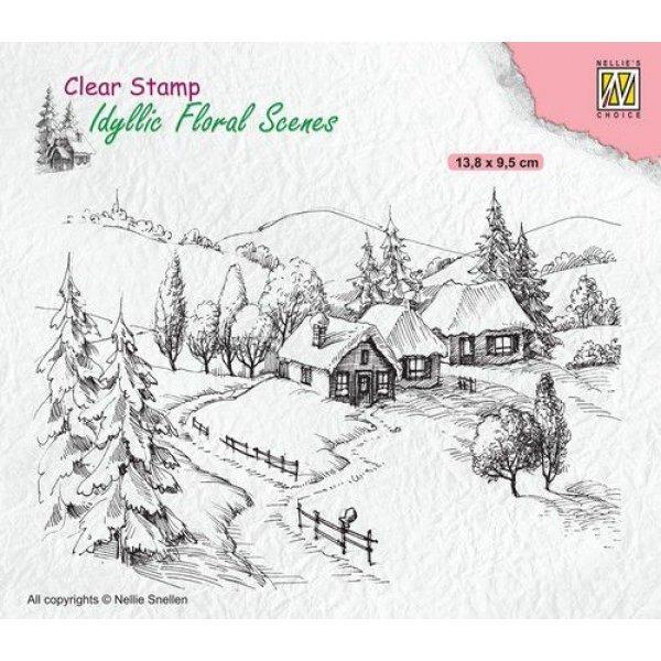 Nellie Snellen Clear Stamps Idyllic Wintery Scene #IFS026