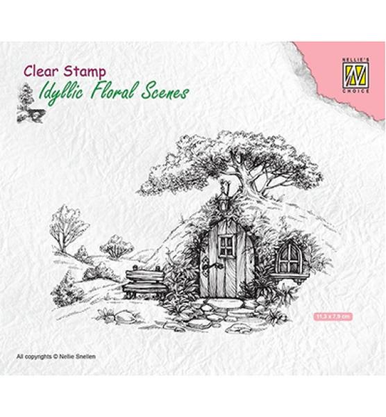 Nellie Snellen Clear Stamps Scene with Old House #IFS012
