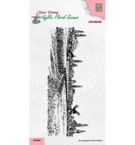Nellie Snellen Clear Stamps Slim Line Village #IFS046