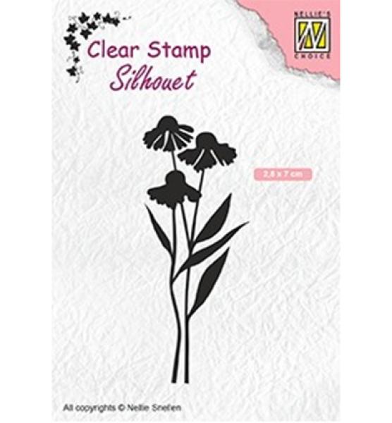 Nellie Snellen Silhouette Clear Stamp Daisies #SIL054