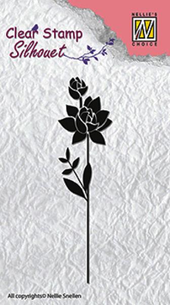Nellie Snellen Silhouette Clear Stamp Flower #11 (SIL017)