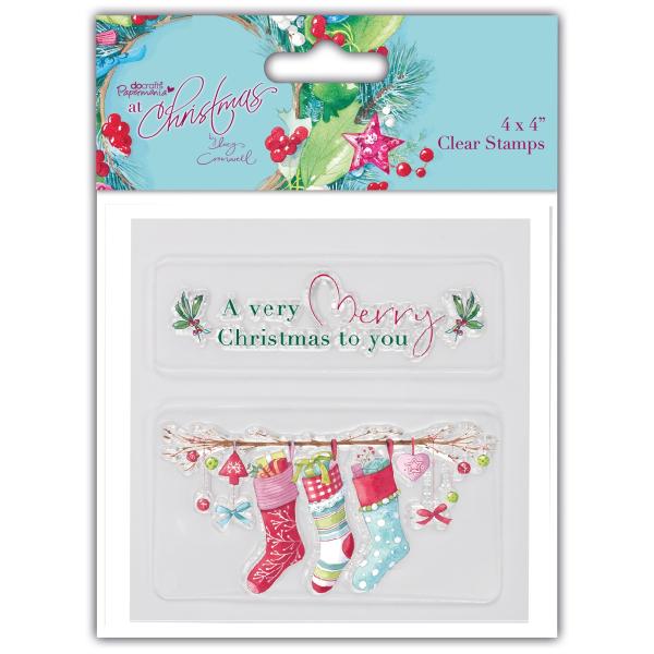 Papermania 4x4 Clear Stamp At Christmas Stocking
