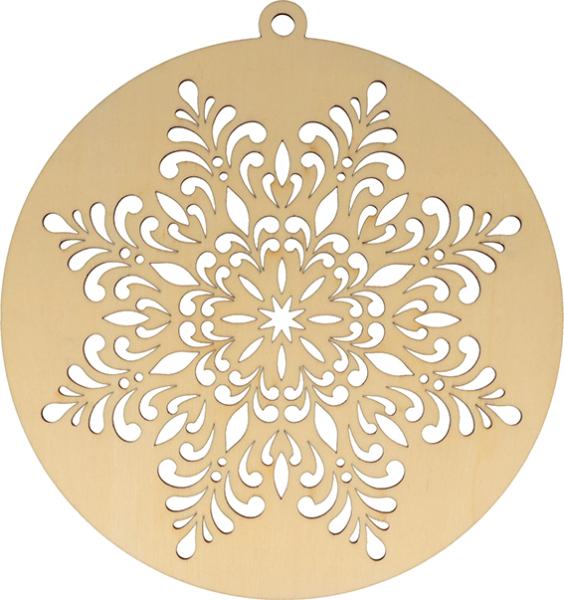 Artemio Wooden Ornament Snowflake 14003055