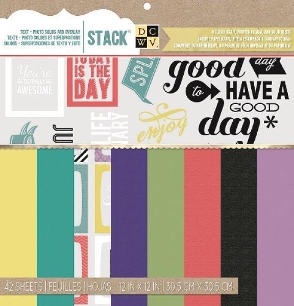 SALE DCWV 12x12 Text + Photo Cardstock Stack #326