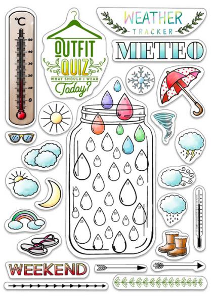 Ciao Bella Clear Stamps BuJo Weather PS8015