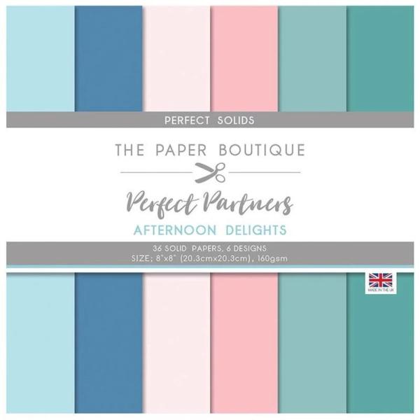 The Paper Boutique 8x8 Paper Pad Afternoon Delights Perfect Solids #1579