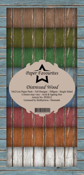 Paper Favourites Slim Paper Pack Distressed Wood #012