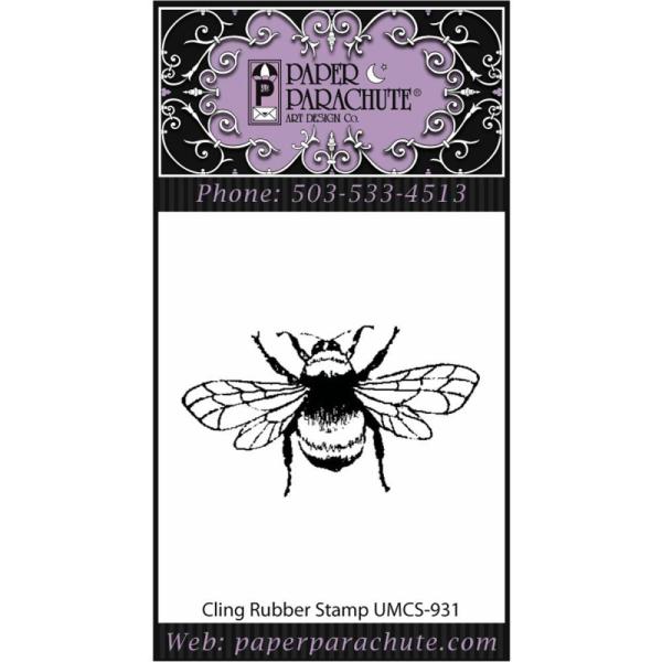 Paper Parachute Cling Rubber Stamps Small Flat Bee