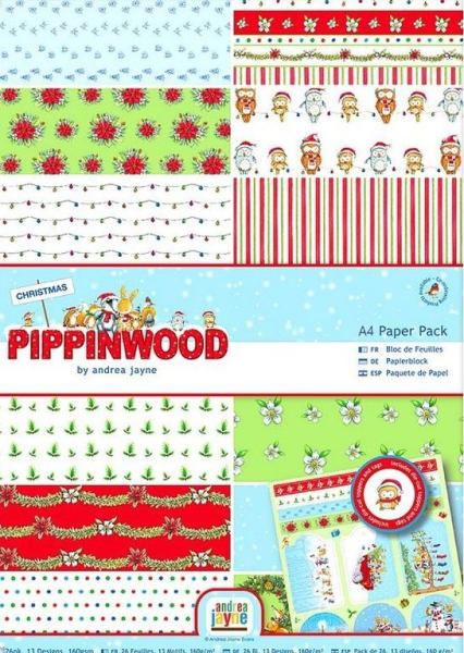 Papermania A4 Paper Pack Christmas Pippinwood #160921