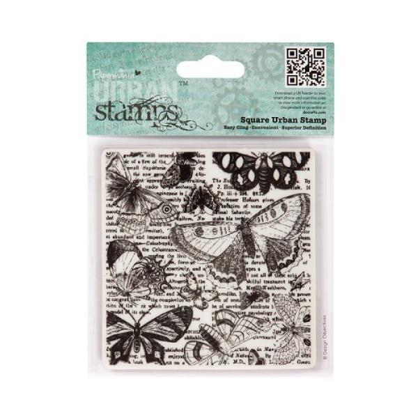 Papermania Square Urban Stamp Lepidopterology #907139