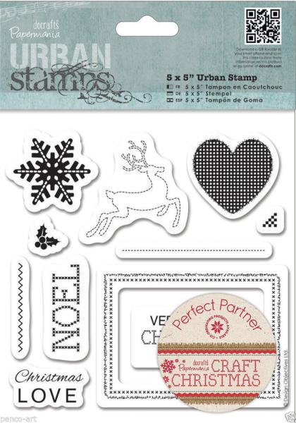 Papermania Urban Stamp 11pcs Craft Christmas #907945