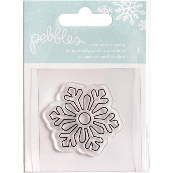 Pebbles Winter Wonderland Acrylic Stamp Snowflake #733023