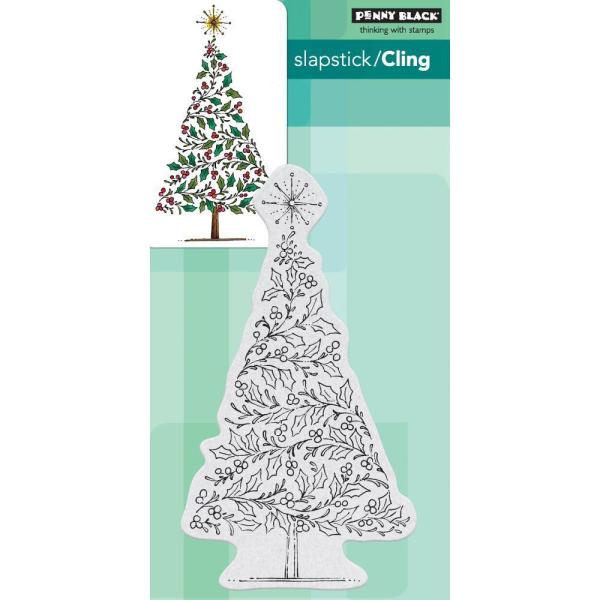 Penny Black Cling Stamp Tree Of Holly #PB40570