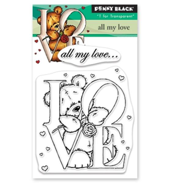 Penny Black Mini Clear Stamp All my Love #30-534