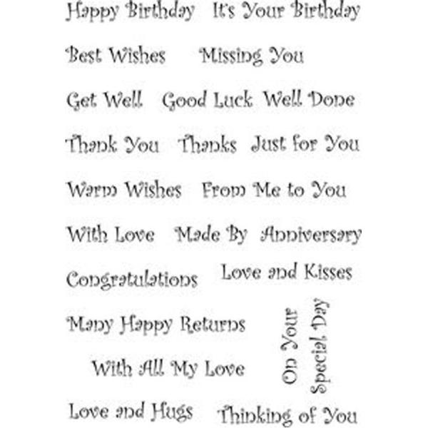 Personal Impressions Stamp Everyday Words Happy Birthday #6122