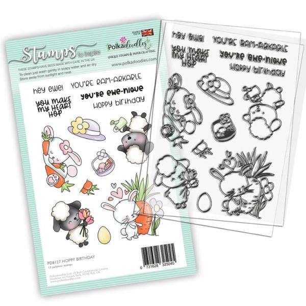 Polkadoodles Clear Stamps Hoppy Birthday #8127