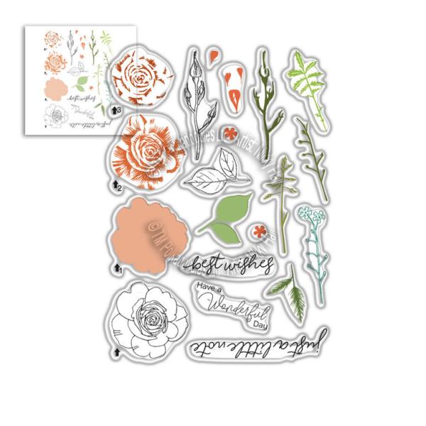 Polkadoodles Clear Stamps Spring Rose #8057