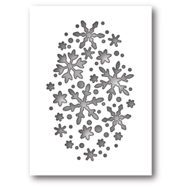 Poppystamps Stanze Snowflake Oval Collage