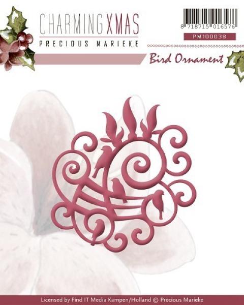 Precious Marieke Charming Xmas Stanzschablone Bird Ornament