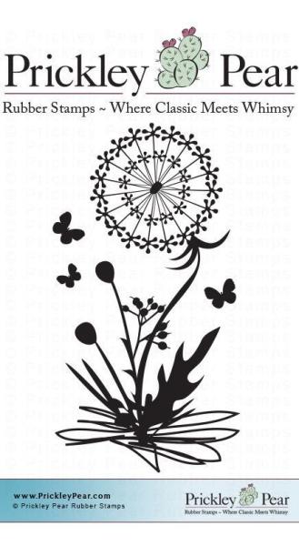 Prickley Pear Cling Stamps Butterflies and Dandelions