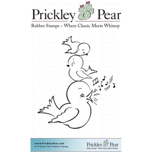 Prickley Pear Cling Stamps Stacked Bluebirds #GG0208