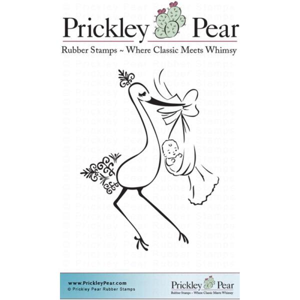Prickley Pear Cling Stamps Welcome Stork #HH0159