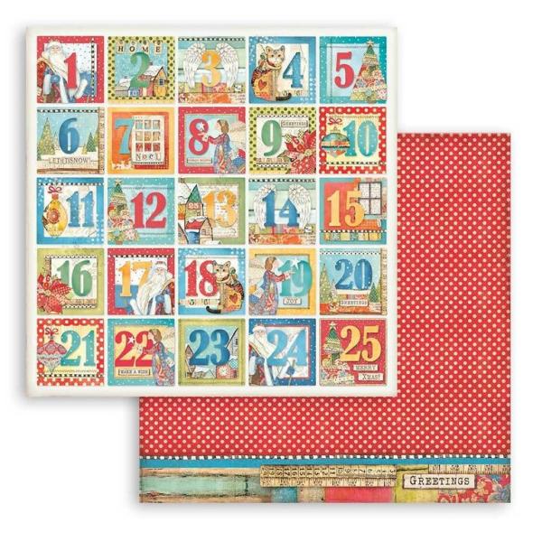 Stamperia 12x12 Paper SET Advent Calendar SBB808