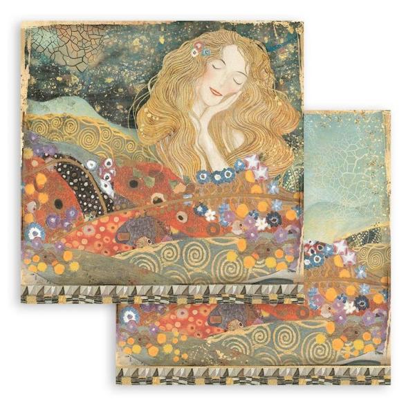 Stamperia 12x12 Paper Set Klimt From the Beethoven Frieze #SBB834