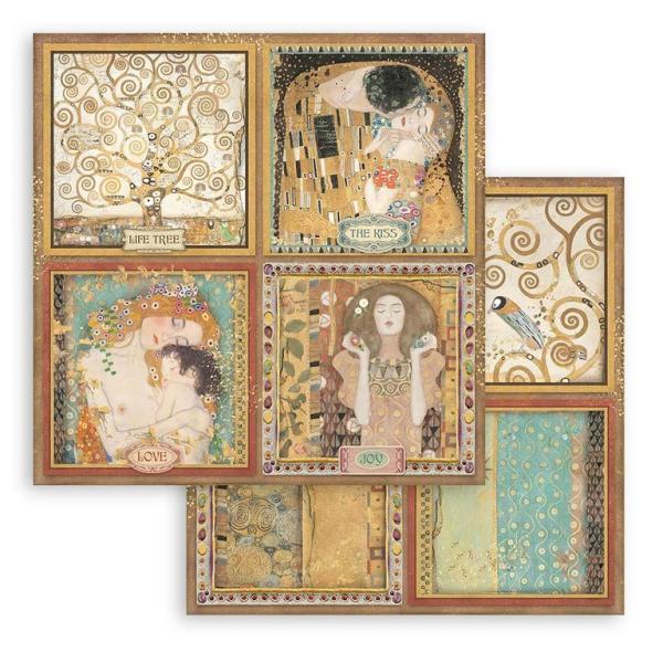 Stamperia 12x12 Paper Set Klimt Cards #SBB835