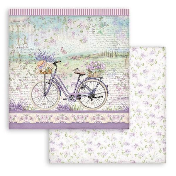 Stamperia 12x12 Paper Set Provence Bicycle SBB851