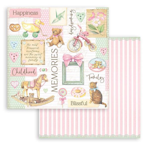 Stamperia 12x12 Paper Set Bear and Accessories SBB853