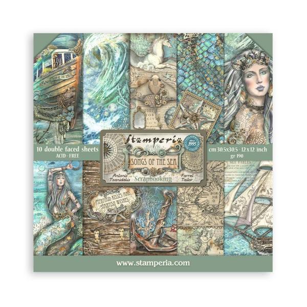 SBBL141 Stamperia 12x12 Paper Pad Songs of the Sea