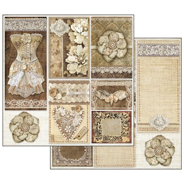 Stamperia 12x12 Paper Pad Old Lace #SBBL32