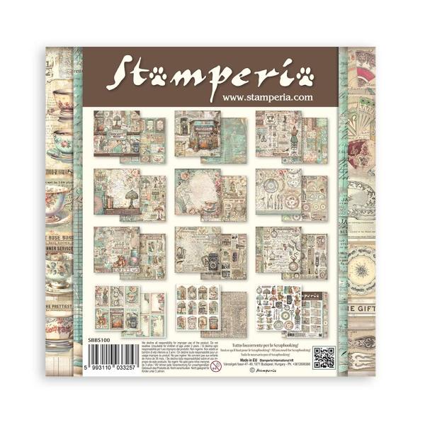 SBBS100 Stamperia Brocante Antiques 8x8 Paper Pad