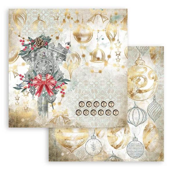 Stamperia 8x8 Paper Pad Romantic Christmas #SBBS44